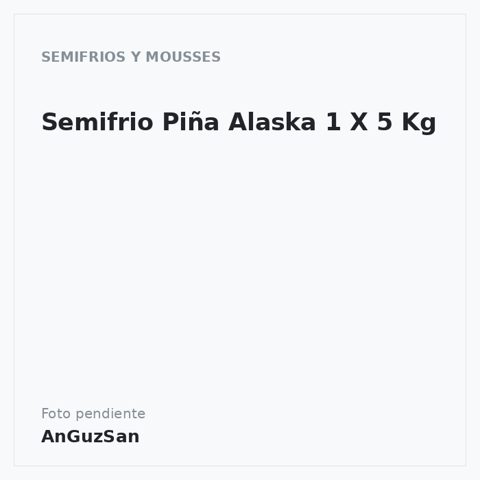 Semifrio Piña  Alaska 1 X 5 Kg
