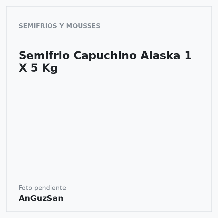 Semifrio Capuchino Alaska 1 X 5 Kg