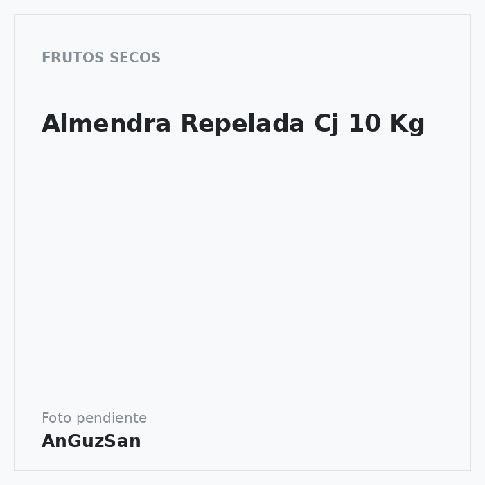 Almendra Repelada Cj 10 Kg