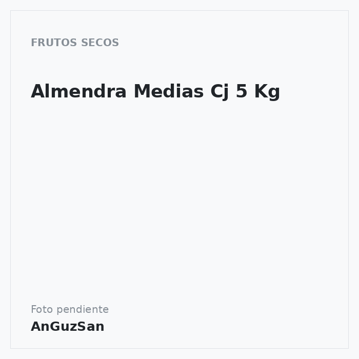 Almendra Medias Cj 5 Kg