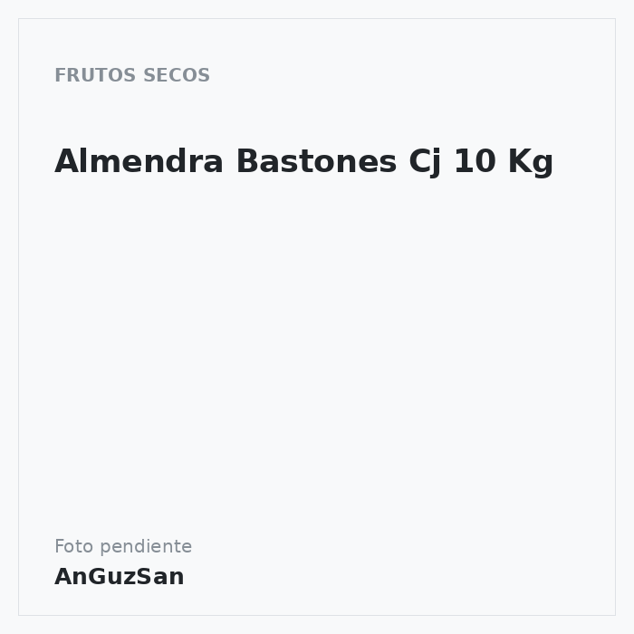 Almendra Bastones Cj 10 Kg