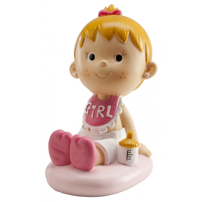 Niña Bautizo Con Babero 9 cm