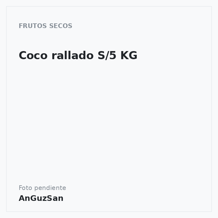 Coco rallado S/5 KG