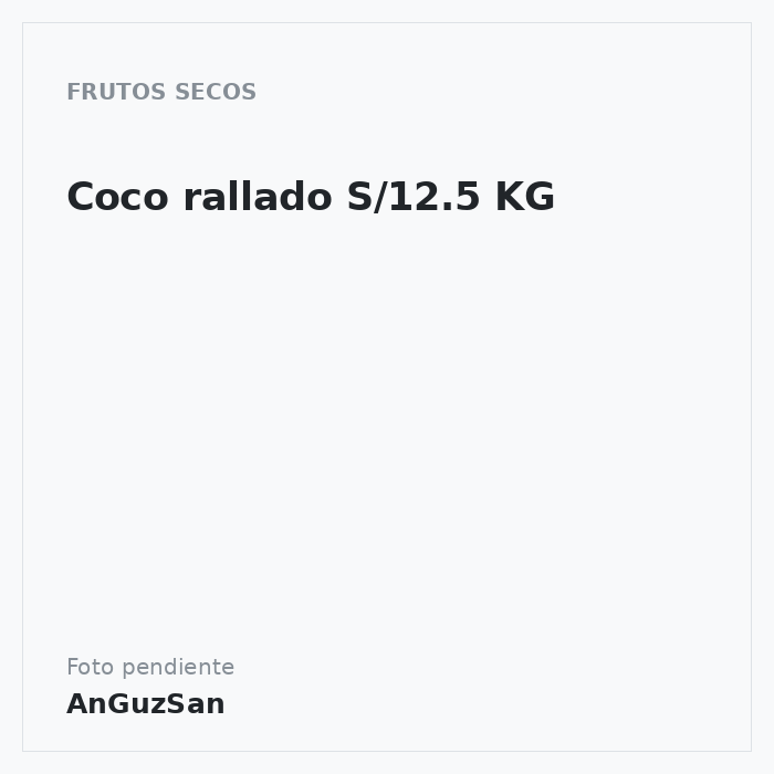 Coco rallado S/12.5 KG