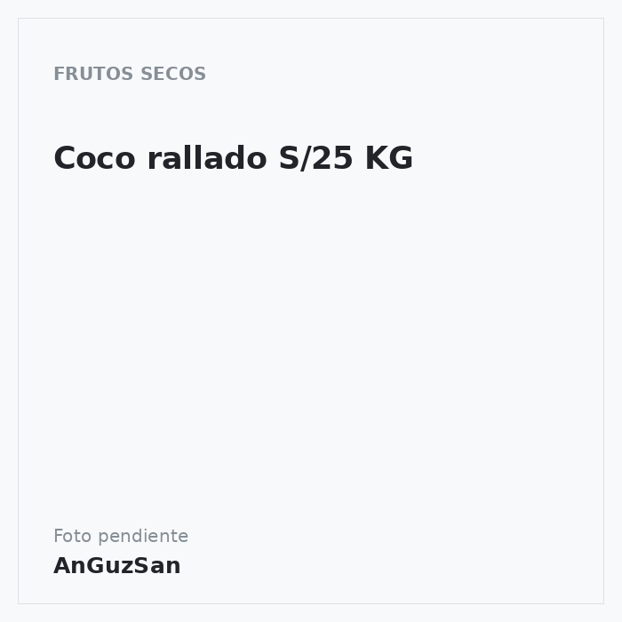 Coco rallado S/25 KG