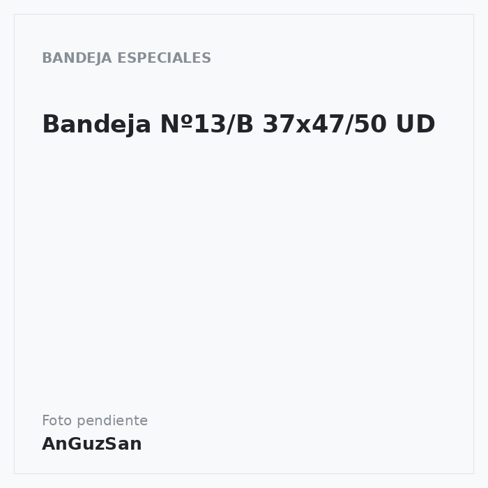 Bandeja  Nº13/B 37x47/50 UD