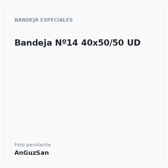 Bandeja  Nº14 40x50/50 UD
