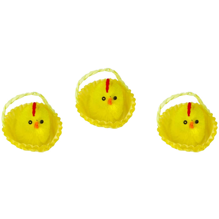 Pollitos en cupcake amarillos