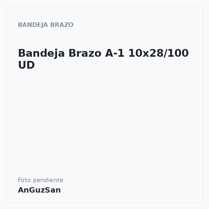 Bandeja Brazo A-1 10x28/100 UD