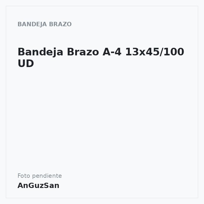 Bandeja Brazo A-4 13x45/100 UD