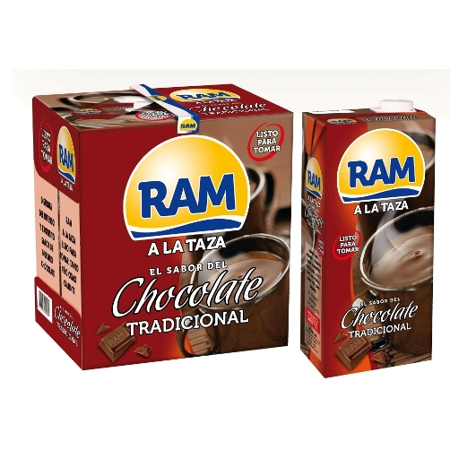 Chocolate Hecho Ram Caja 6 Brick 1 litro