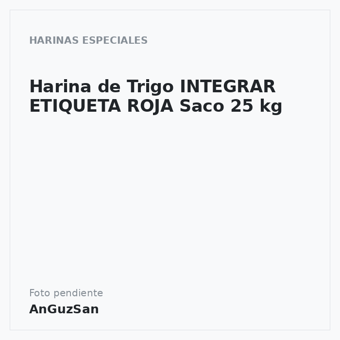 Harina de Trigo  INTEGRAR ETIQUETA ROJA Saco 25 kg