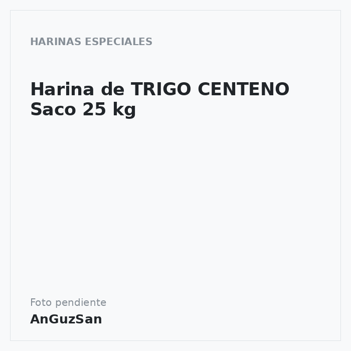 Harina de TRIGO CENTENO Saco 25 kg