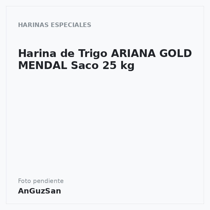 Harina de Trigo ARIANA GOLD MENDAL Saco 25 kg