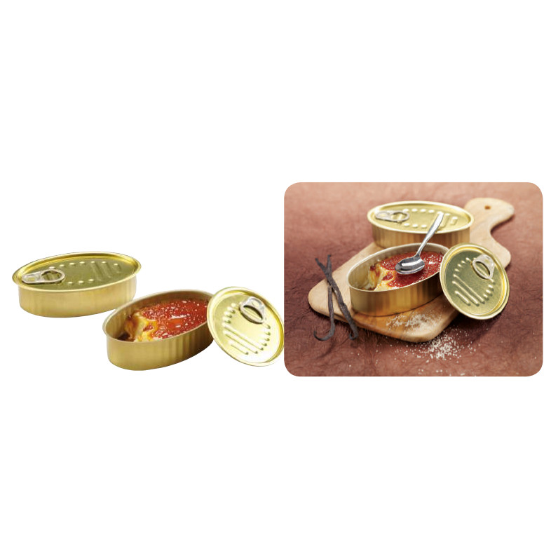 Lata Oval Dorada Con Tapa