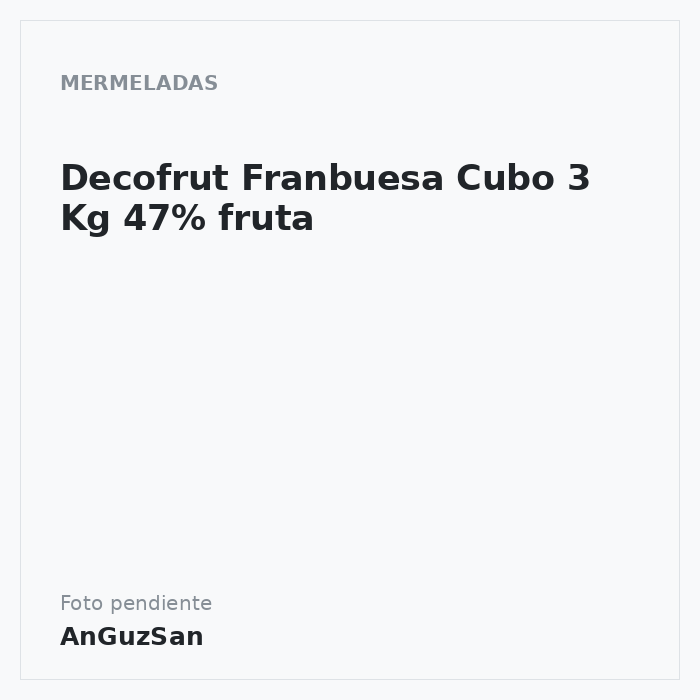 Decofrut Franbuesa Cubo 3 Kg 47% fruta