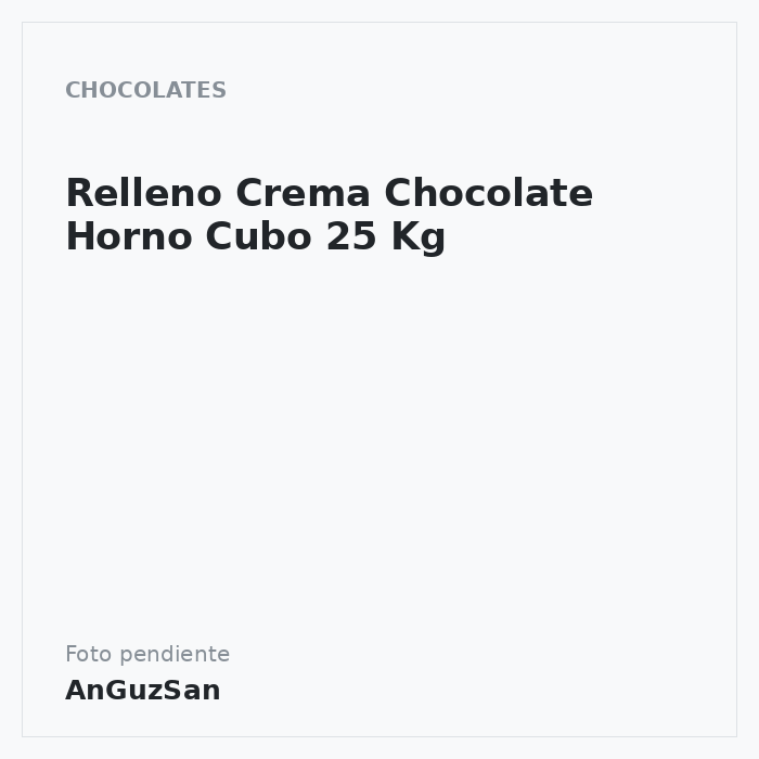 Relleno Crema Chocolate Horno Cubo 25 Kg