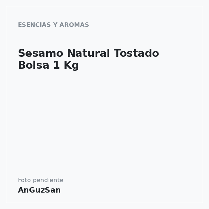Sesamo Natural Tostado Bolsa 1 Kg