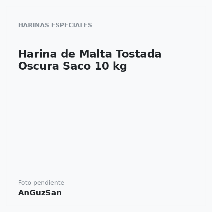 Harina de Malta Tostada Oscura Saco 10 kg