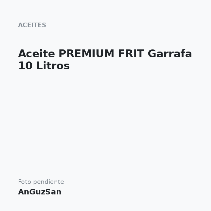Aceite PREMIUM FRIT Garrafa 10 Litros