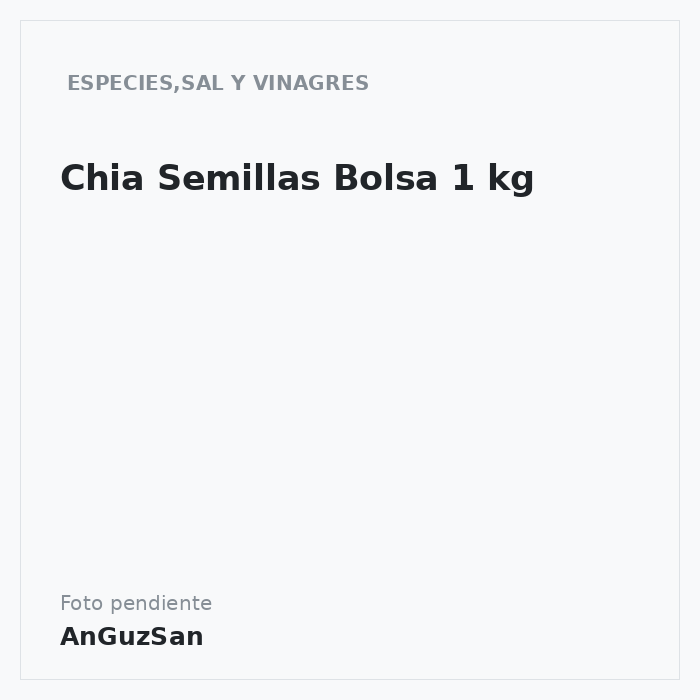 Chia Semillas Bolsa 1 kg