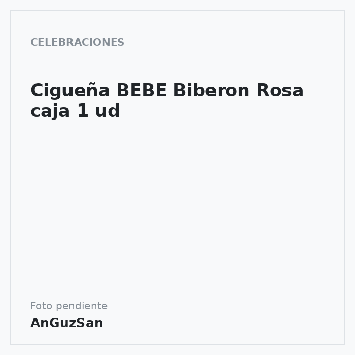 Cigueña BEBE Biberon Rosa  caja 1 ud