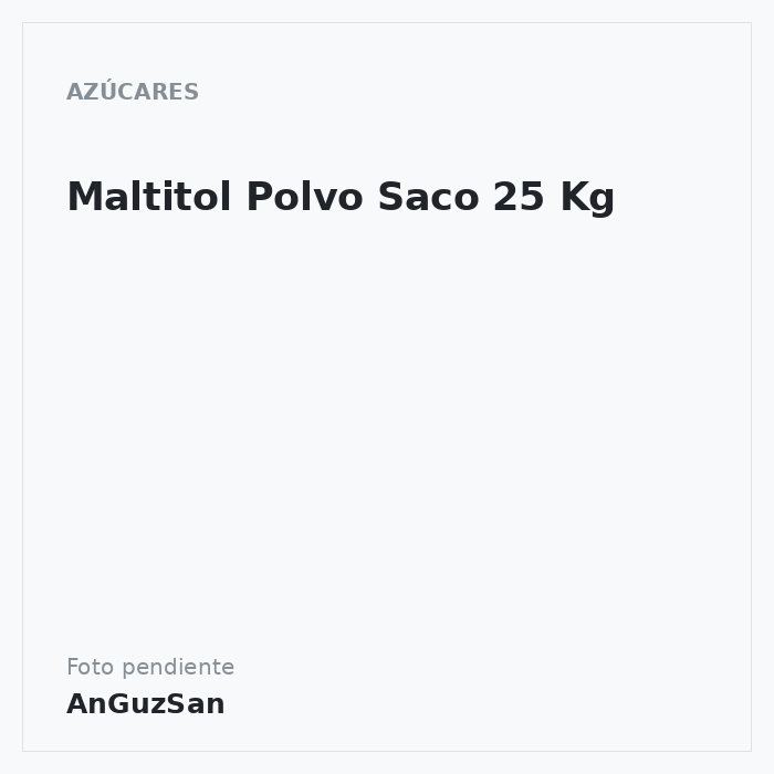 Maltitol Polvo Saco 25 Kg