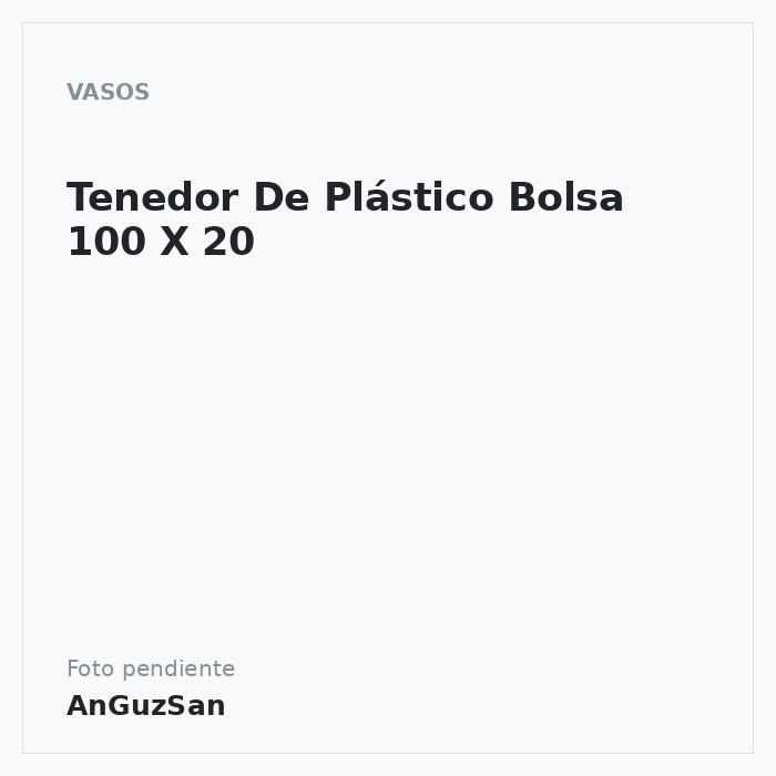 Tenedor De Plástico Bolsa 100 X 20 