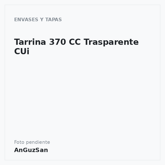 Tarrina 370 CC Trasparente CUi