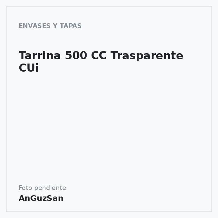 Tarrina 500 CC Trasparente CUi