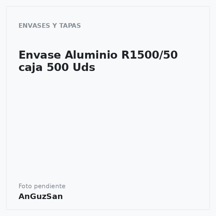 Envase Aluminio R1500/50 caja 500 Uds