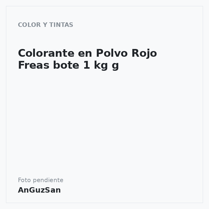 Colorante en Polvo Rojo Freas bote 1  kg g