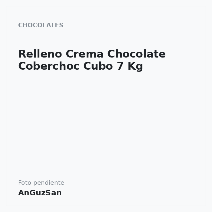 Relleno Crema Chocolate Coberchoc Cubo 7 Kg 