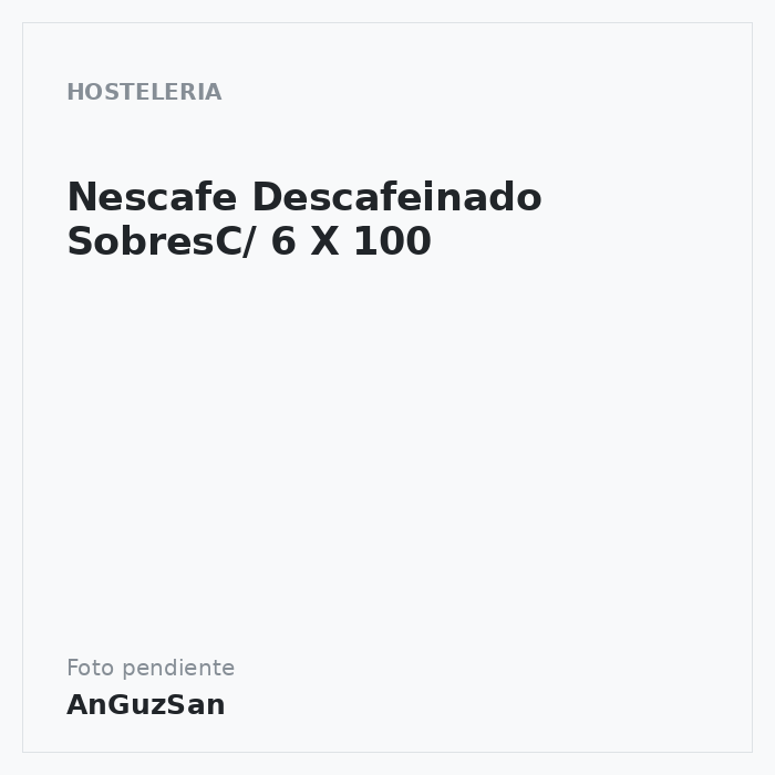 Nescafe Descafeinado SobresC/ 6 X 100