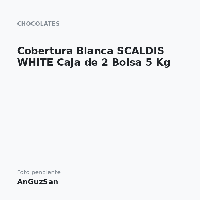 Cobertura Blanca SCALDIS WHITE Caja de 2 Bolsa 5 Kg