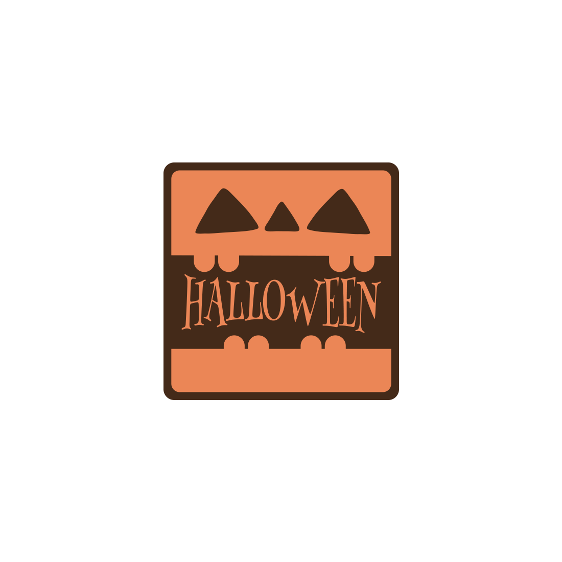 Placa *Halloween* de chocolate negro 30x30 mm (168 u.)