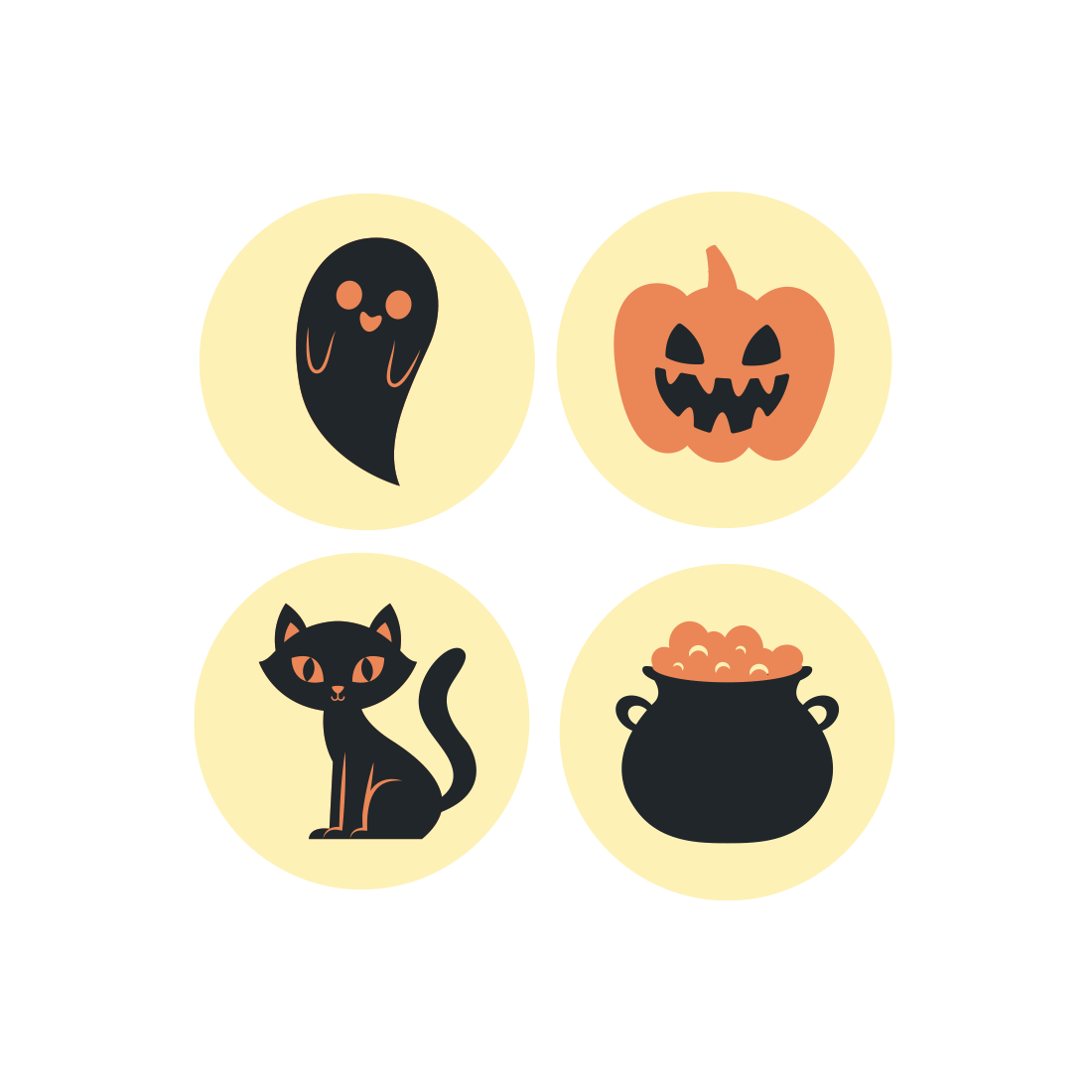 Placas redondas de Halloween de chocolate blanco ø20 mm (560 u.)