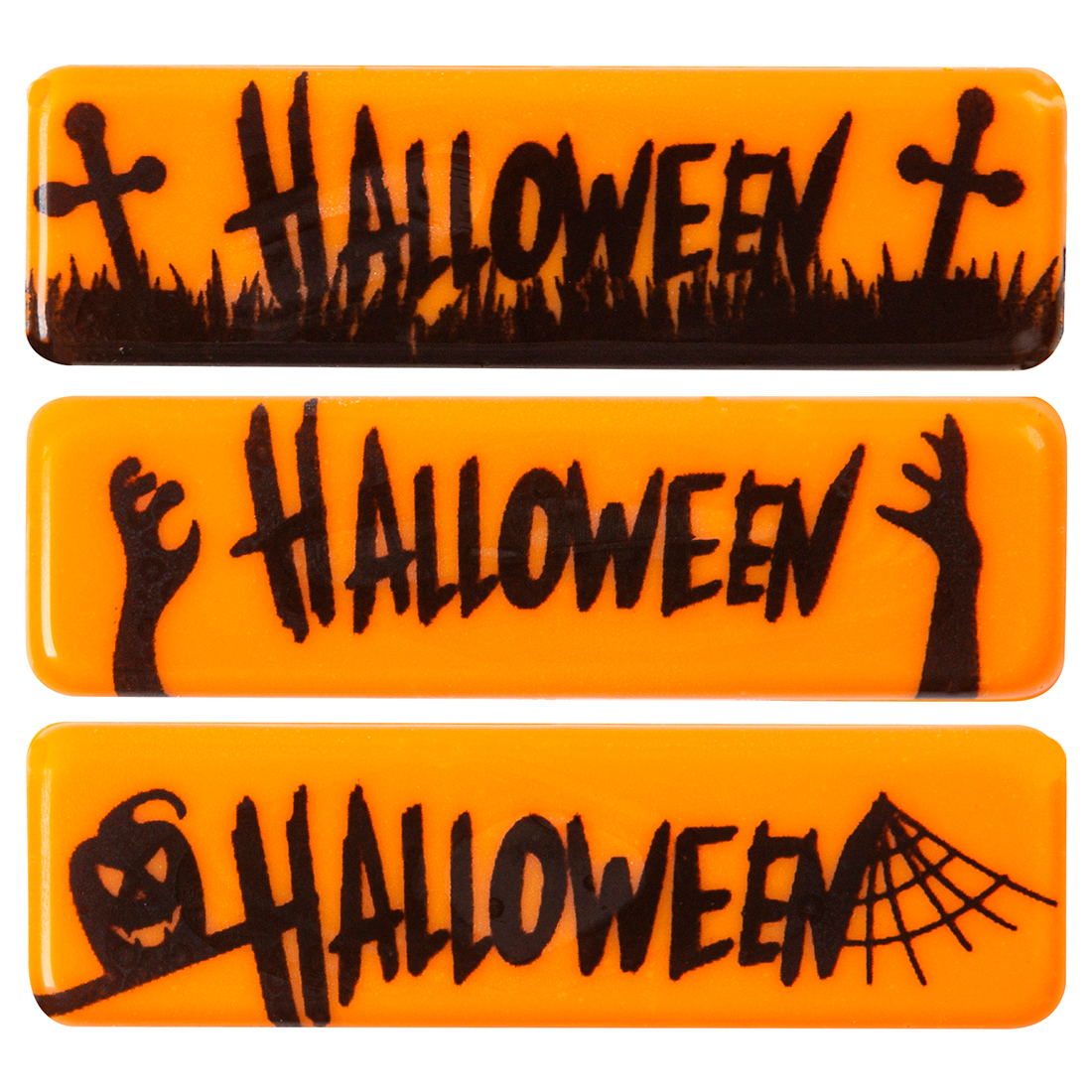 Placas Halloween de Chocolate