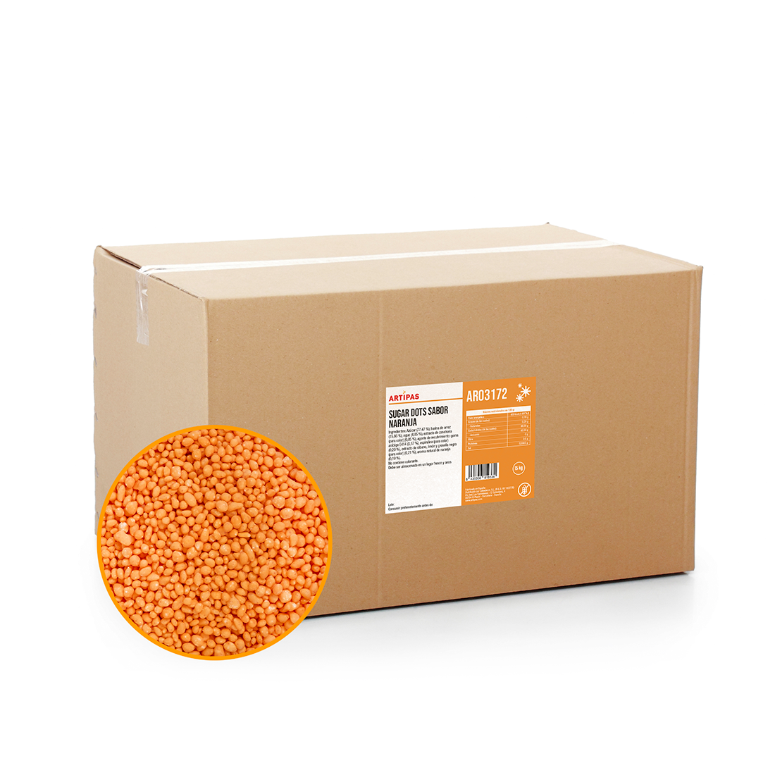 Sugar Dots Sabor Naranja (15 Kg)