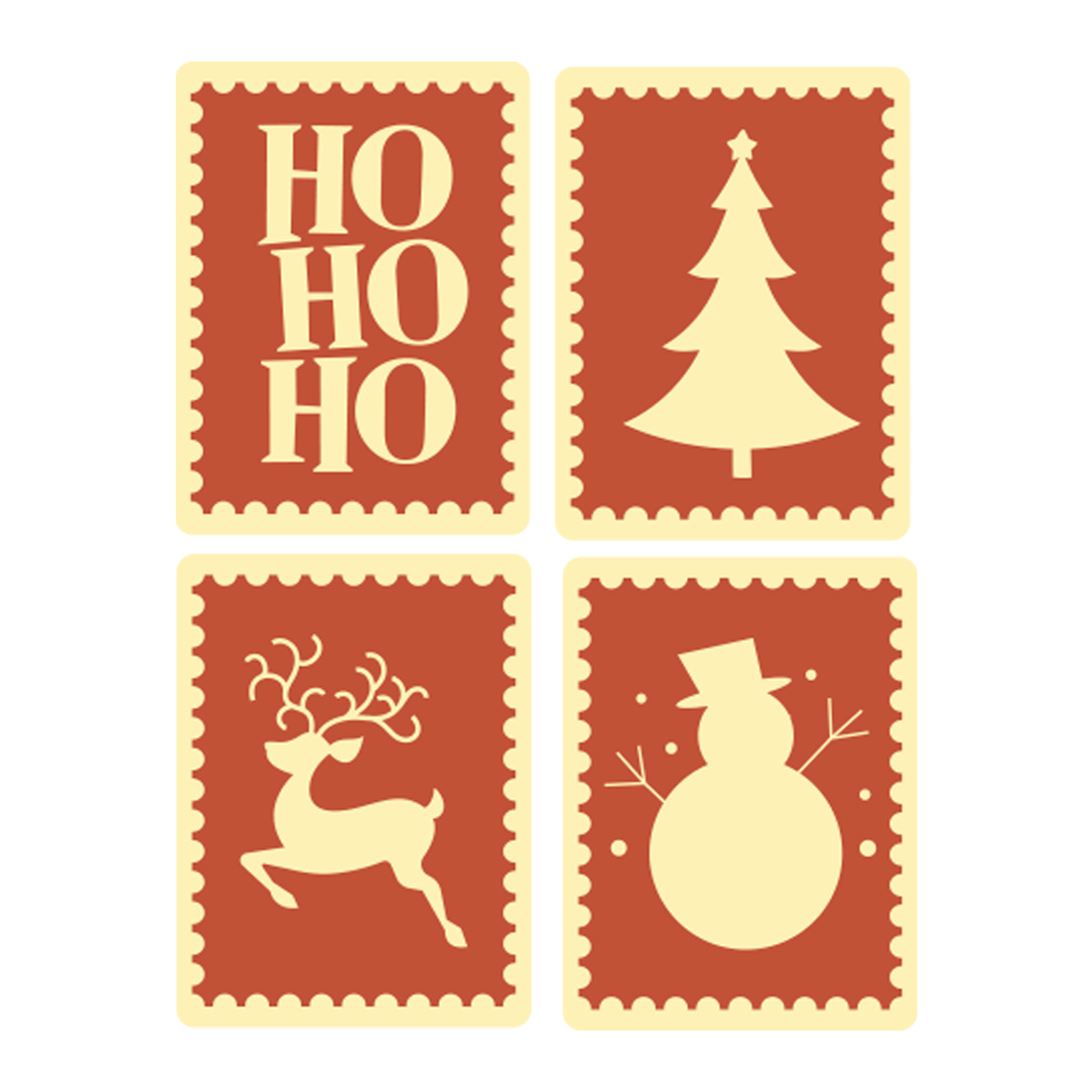Placa navideñas de chocolate blanco 40x30 mm (160 u.)