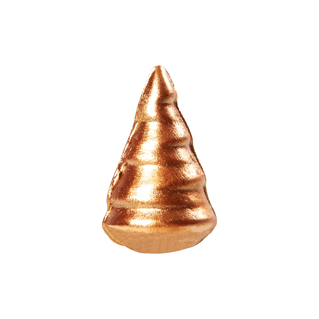 Árbol 3D dorado de Navidad de chocolate blanco 35x25 mm (96 u.)