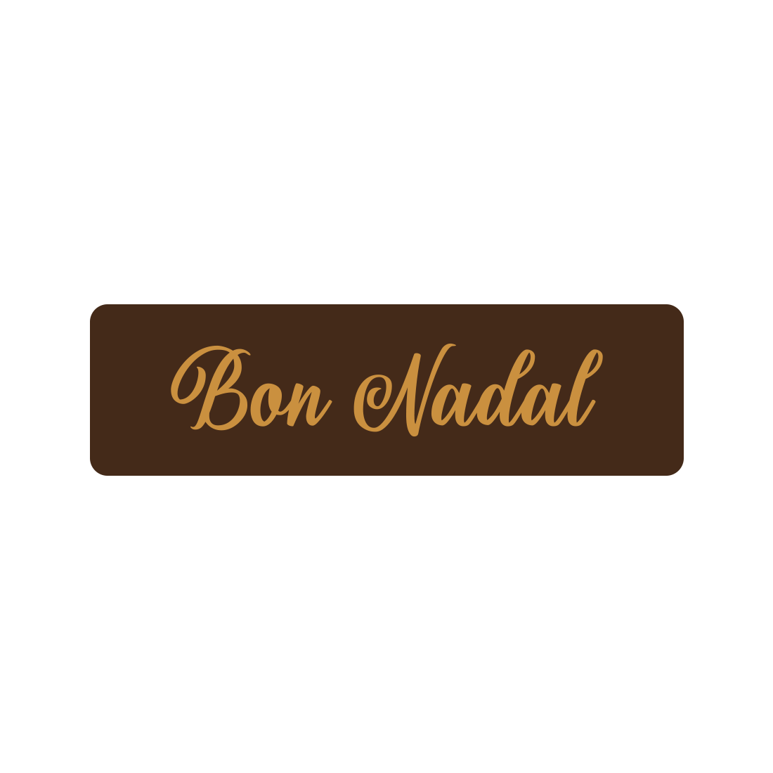 Placa *Bon Nadal* de chocolate negro 45x13 mm (312 u.)