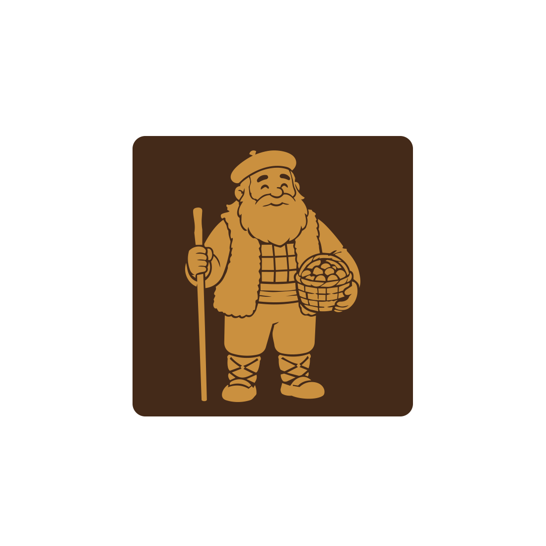 Placa Apalpador gallego de chocolate negro 40x40 mm (60 u.)