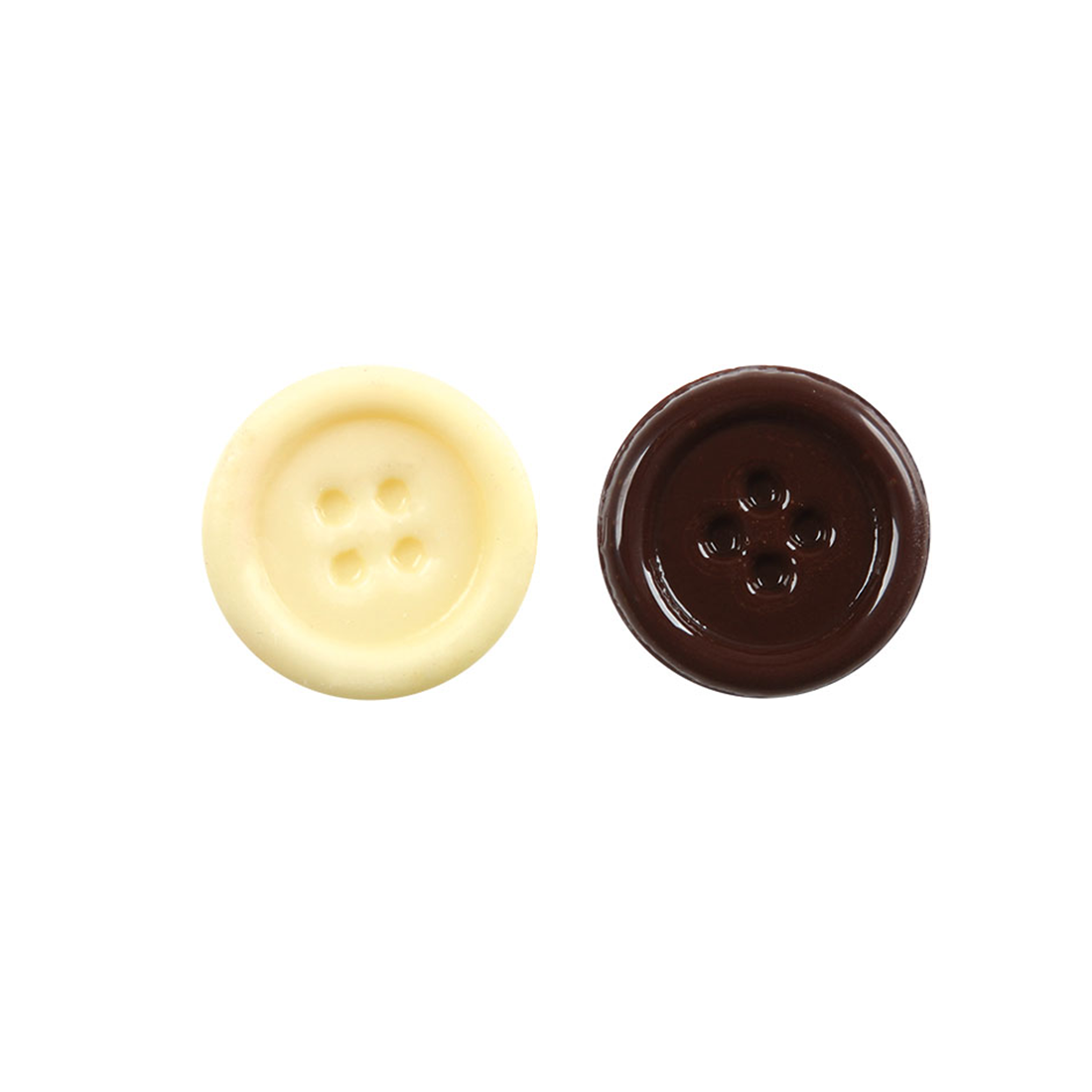 Botones de Chocolate Negro y Blanco ø 25 mm (140 u.)