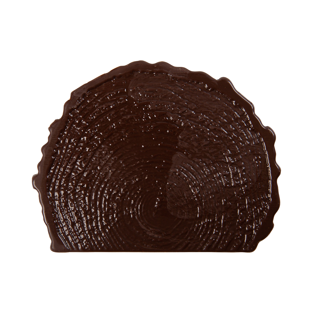 Final de Tronco Tocón de Árbol de Chocolate Negro 100x80 mm (40 u.)