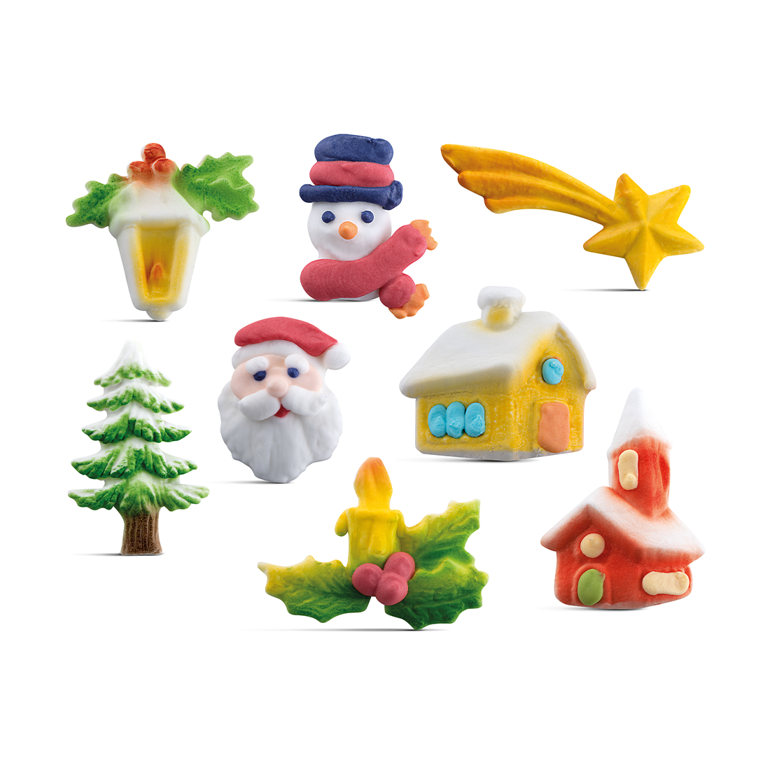 Surtido navideño 2D de azúcar h35-60 mm (42 u.)