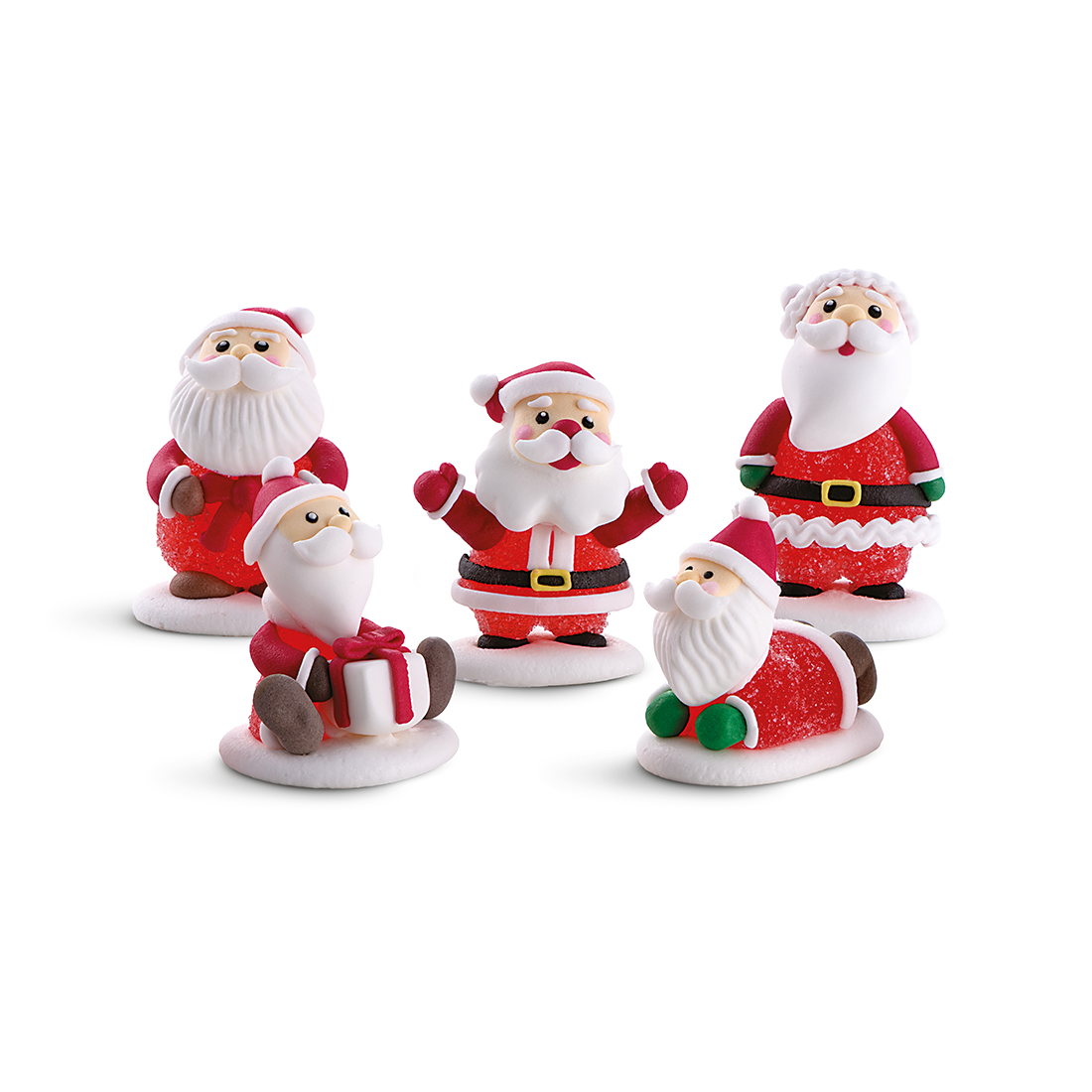 Papá Noel de azúcar y gominola h50-60 mm (40 u.)