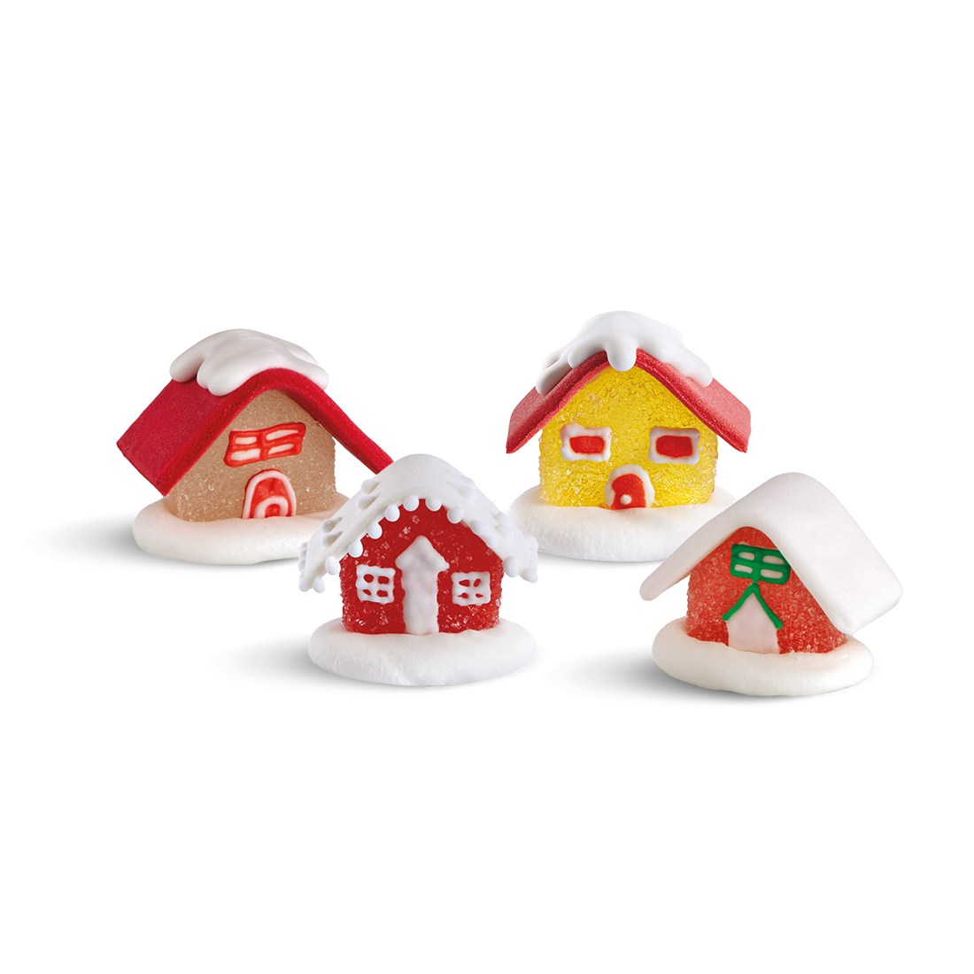 Casa 3D pequeña de azúcar y gominola h30 mm (35 u.)