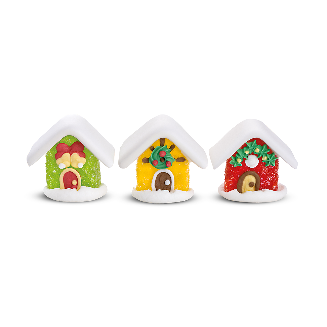 Casa 3D mediana de azúcar y gominola h45 mm (30 u.)