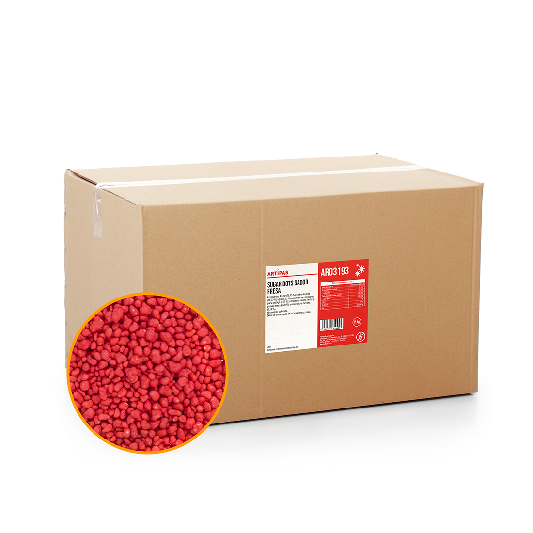 Sugar Dots Sabor Fresa (15 kg)